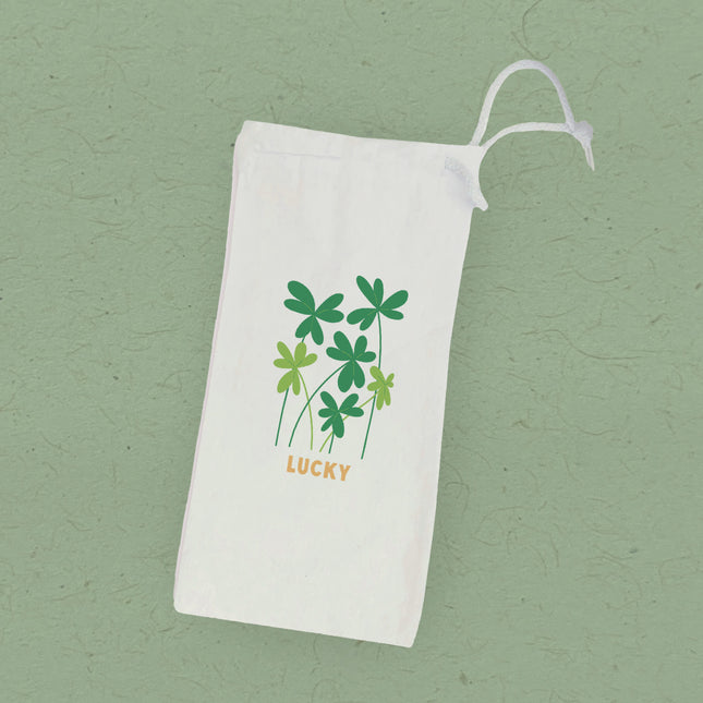 Lucky - St. Patrick's Day Canvas Wine Bag