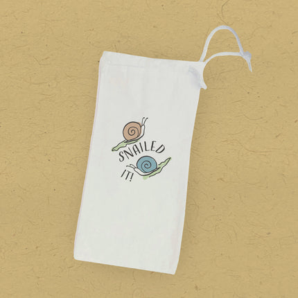Snailed It! - Canvas Wine Bag