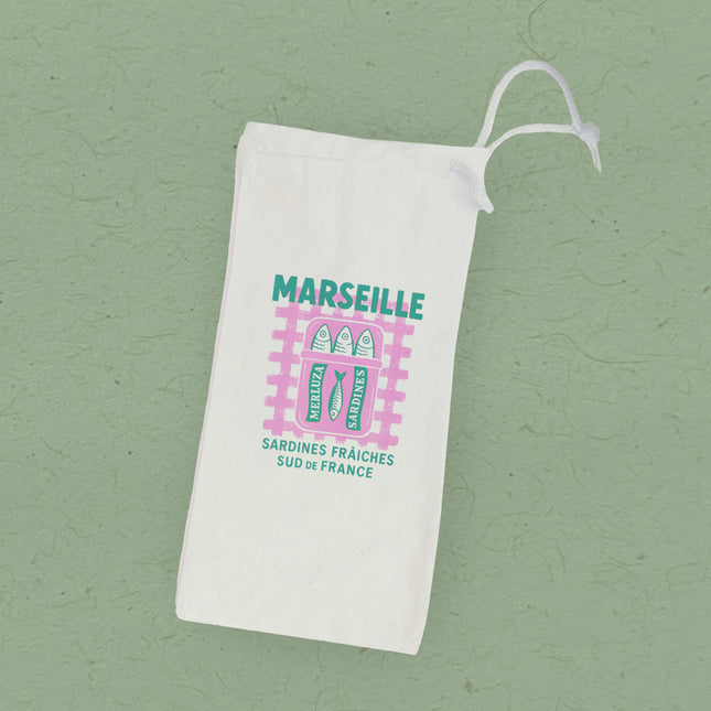 Sardines de Marseille - Canvas Wine Bag