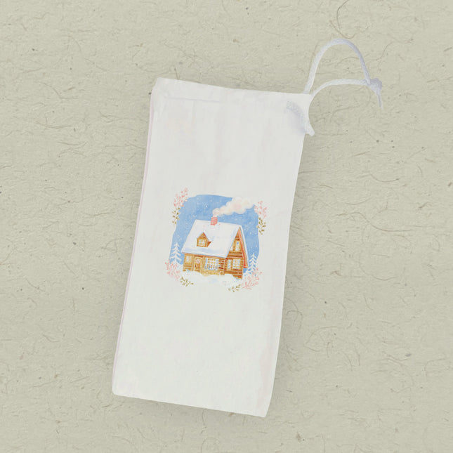Hygge Cabin - Customizable Canvas Wine Bag