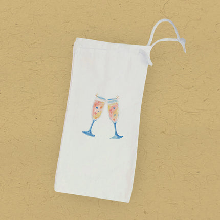 Sparkling Cheers - Customizable Canvas Wine Bag