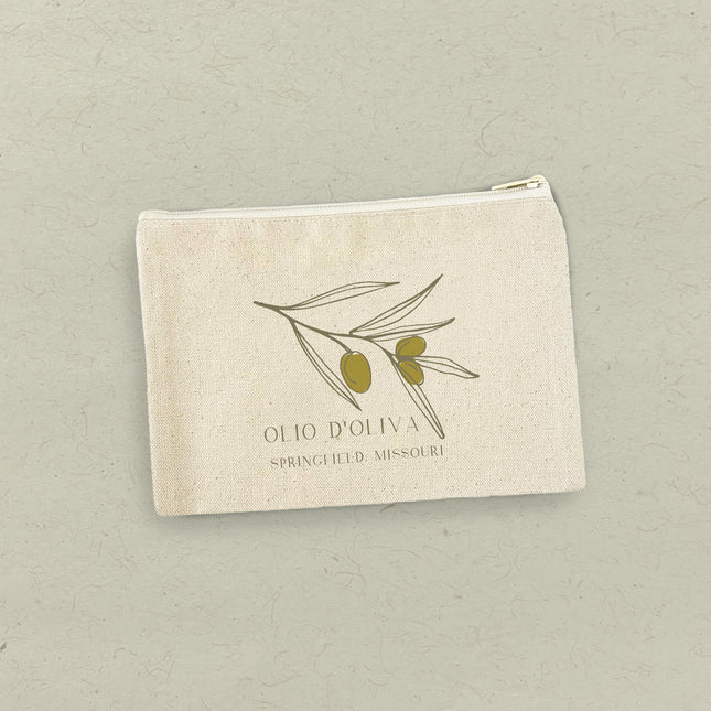 Olio d'Oliva City State - Custom Canvas Zipper Pouch