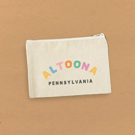 Colorful City/State - Custom Canvas Zipper Pouch
