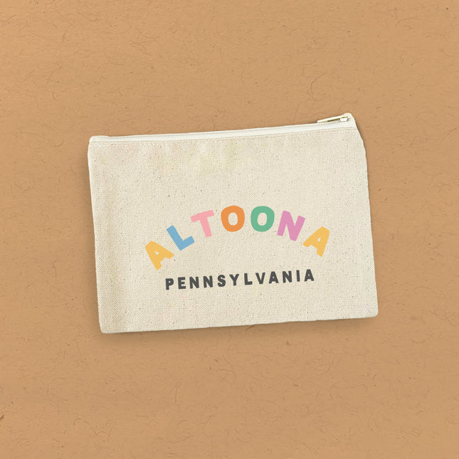 Colorful City/State - Custom Canvas Zipper Pouch