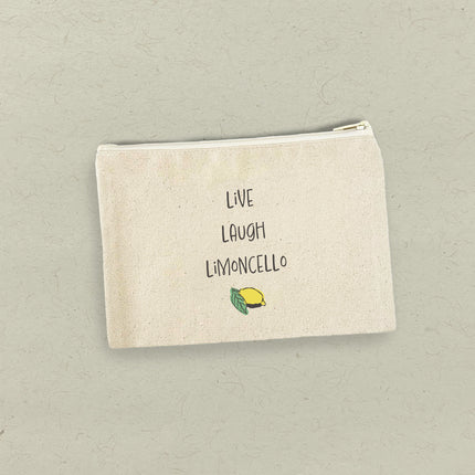 Live, Love, Limoncello - Canvas Zipper Pouch