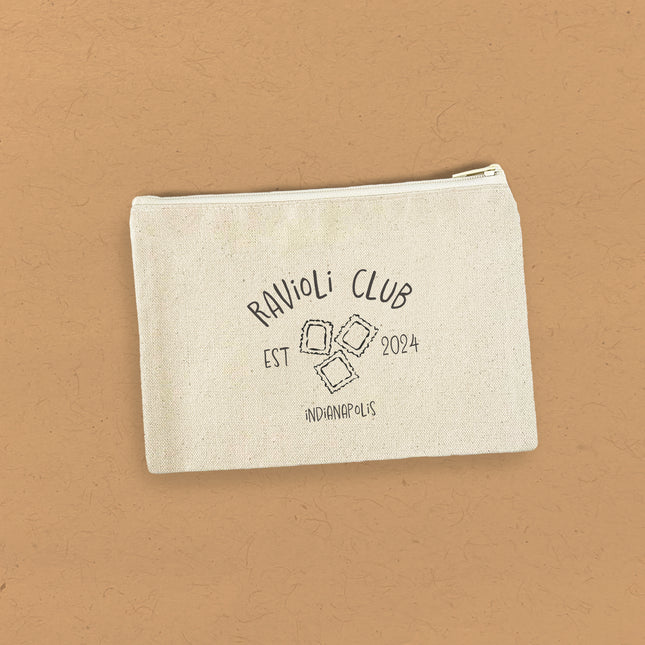 Ravioli Club - Custom Canvas Zipper Pouch