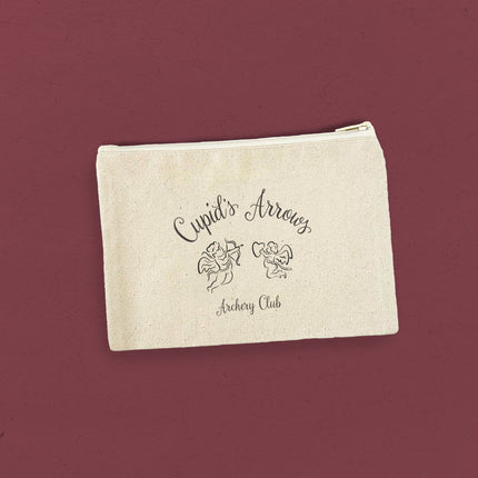 Cupid's Arrows - Valentine's Canvas Zipper Pouch