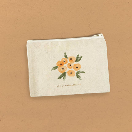 Le Jardin Fleuri Yellow - Spring Canvas Zipper Pouch