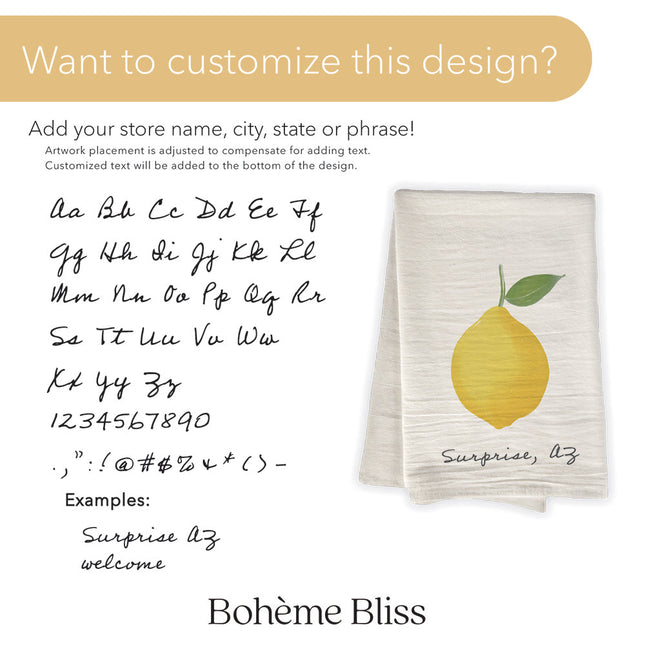 Lemon - Customizable Canvas Tote Bag