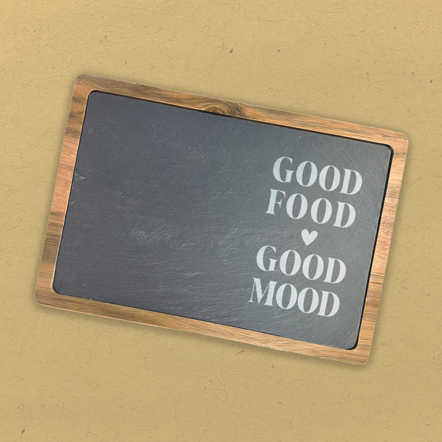 Good Food Good Mood - Slate Serving Board