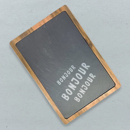 Bonjour Trois - Slate Serving Board