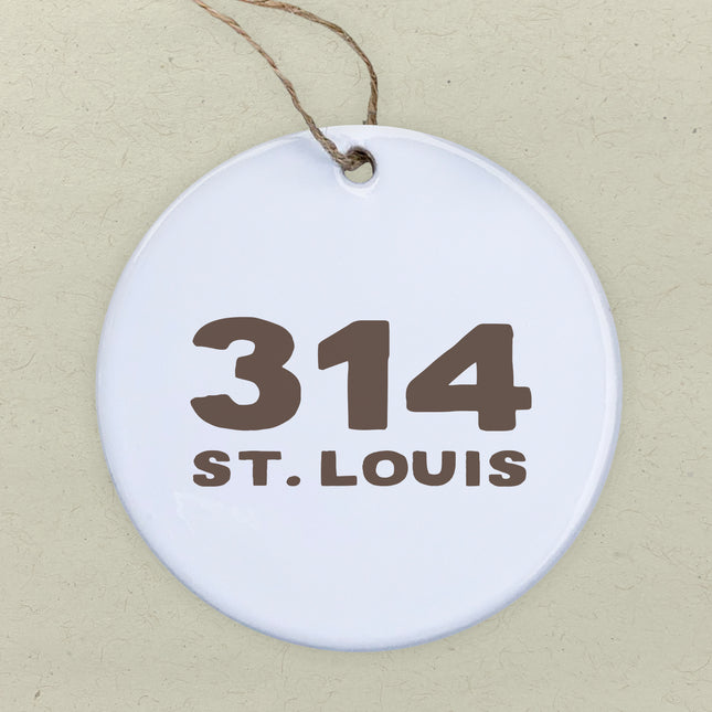 Bold Area Code and City - Custom Ornament