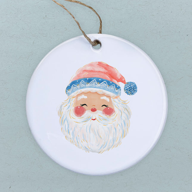 Rosy Cheeked Santa - Ornament