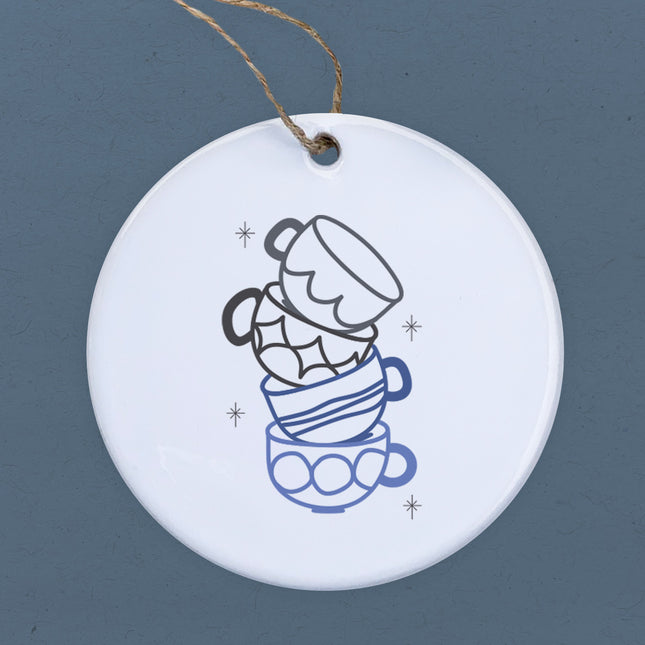 Shiny Coffee Cups - Ornament
