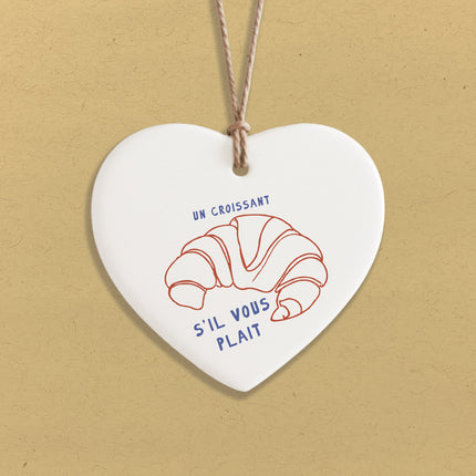 Un Croissant - Heart Shaped Ornament