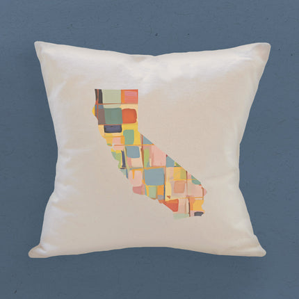 Abstract Painted States - Custom Square Canvas Pillow