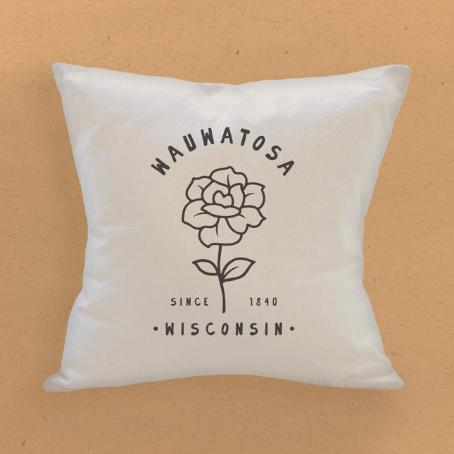 Rose City State Est - Custom Square Canvas Pillow