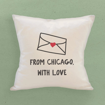 From City with Love - Custom Square Canvas Pillow
