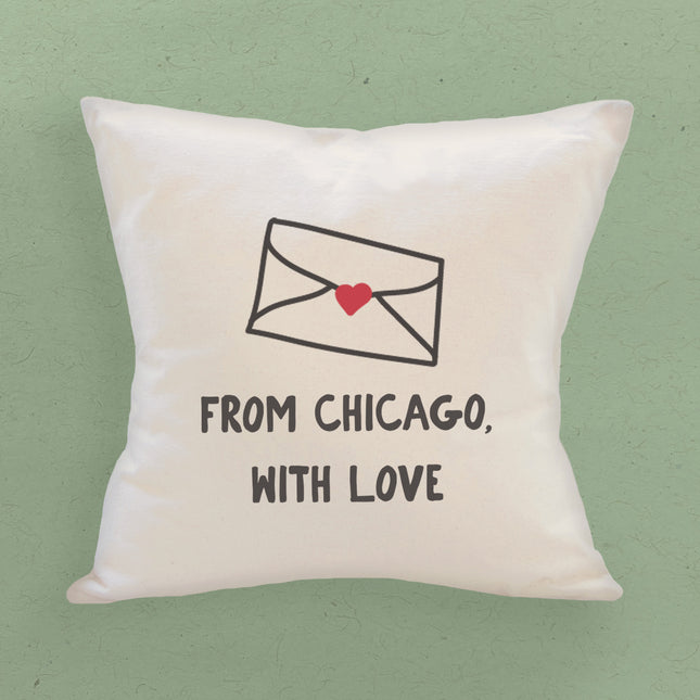From City with Love - Custom Square Canvas Pillow