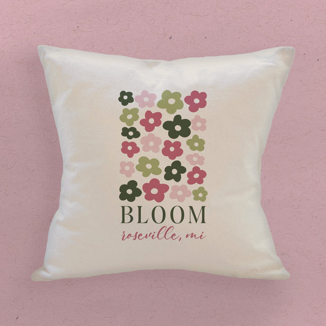 Bloom - Custom Square Canvas Pillow
