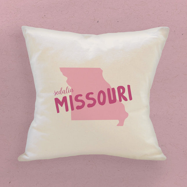 State Locale - Custom Square Canvas Pillow