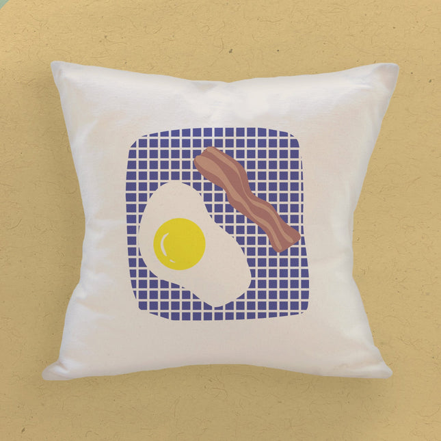 Eggs and Bacon - Customizable Square Canvas Pillow