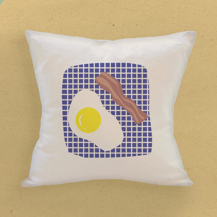 Eggs and Bacon - Customizable Square Canvas Pillow