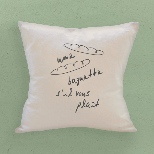 Une Baguette - Square Canvas Pillow