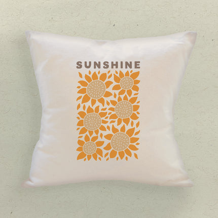 Sunflower Poster - Square Canvas Pillow