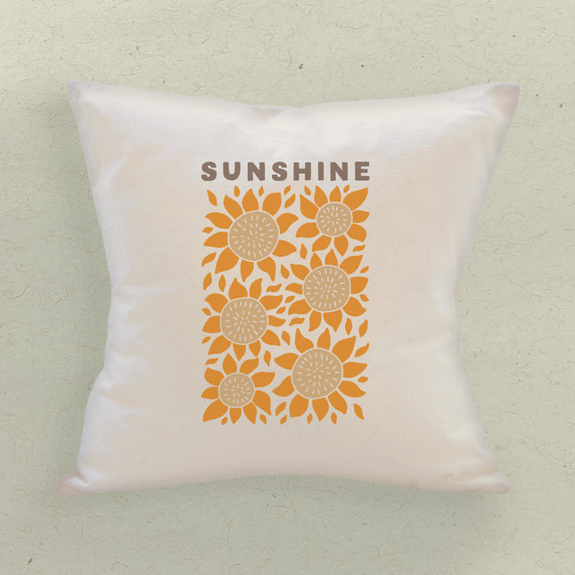 Sunflower Poster - Square Canvas Pillow
