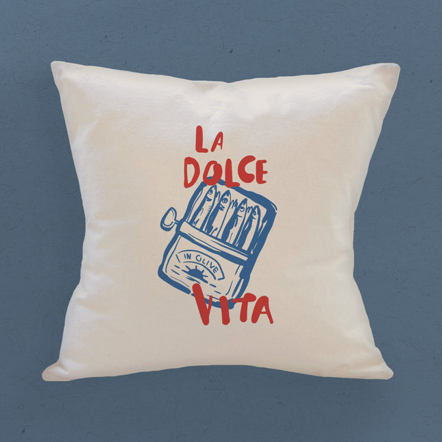 La Dolce Vita Sardines - Square Canvas Pillow