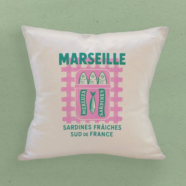 Sardines de Marseille - Square Canvas Pillow