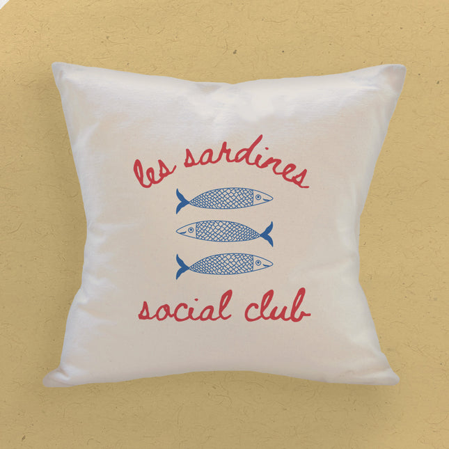 Sardine Social Club - Square Canvas Pillow