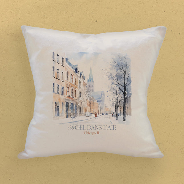 Christmas In The Air - Custom Square Canvas Pillow