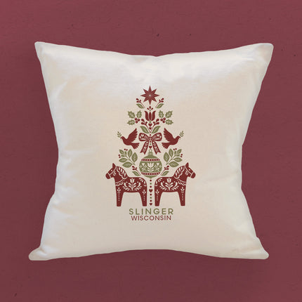 Scandanavian Holiday Tree - Custom Square Canvas Pillow