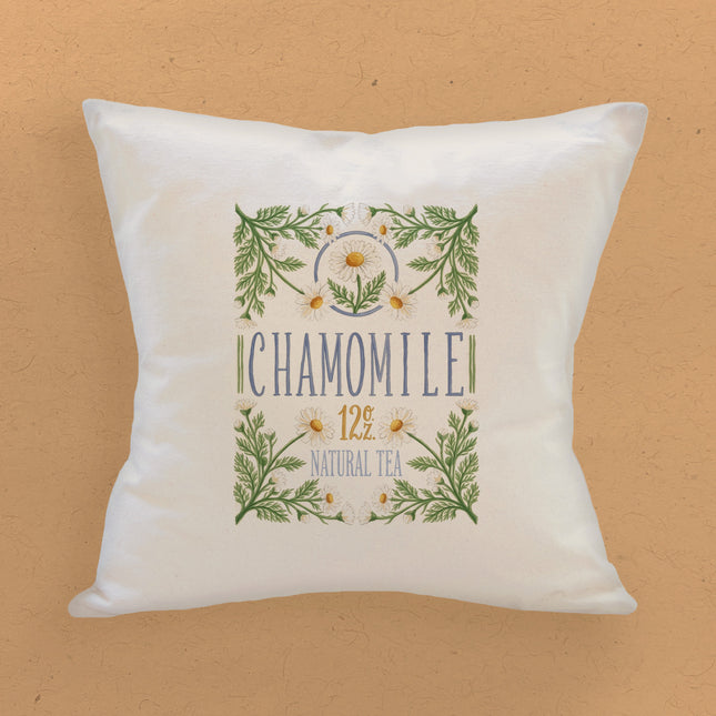 Chamomile Tea Tin - Square Canvas Pillow