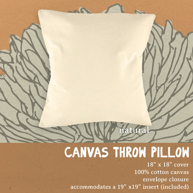 Heart Flowers - Valentine's Square Canvas Pillow