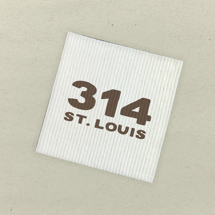 Bold Area Code and City - Custom Swedish Dish Cloth