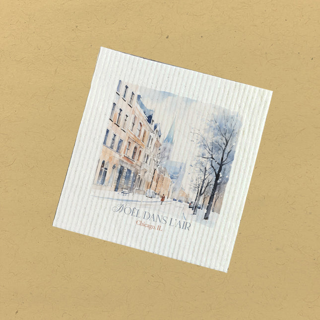 Christmas In The Air - Custom Swedish Dish Cloth