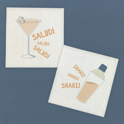Shake and Salud  - 2pk Swedish Dish Cloth