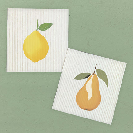 Lemon, Pear  - 2pk Swedish Dish Cloth