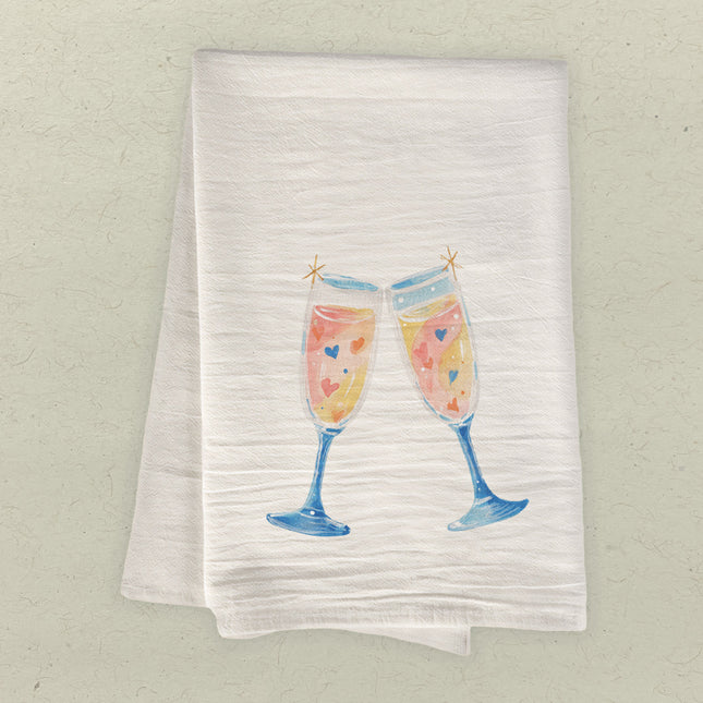 Sparkling Cheers - Customizable Cotton Tea Towel