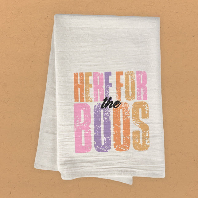 Here for the Boos - Halloween Cotton Tea Towel