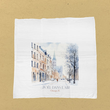 Christmas In The Air - Custom Cotton Tea Towel