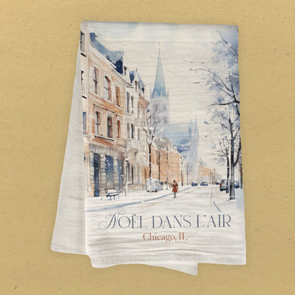 Christmas In The Air - Custom Cotton Tea Towel