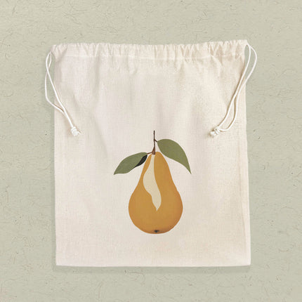 Pear - Cotton Cinch Bag