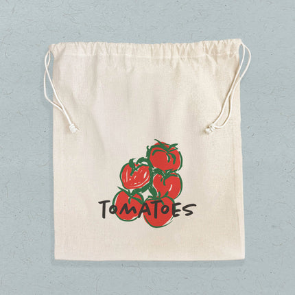 Red Tomatoes - Cotton Cinch Bag