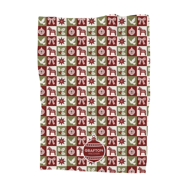 Scandanavian Icon Blocks - Custom Waffle Weave Towel