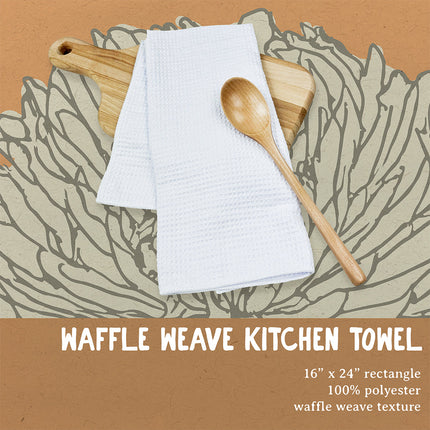 Blue Tiles - Custom Waffle Weave Towel