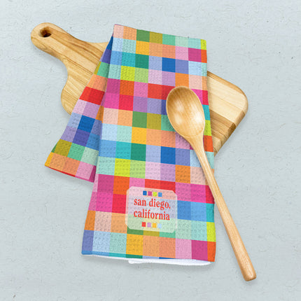 Colorful Swatches - Custom Waffle Weave Towel